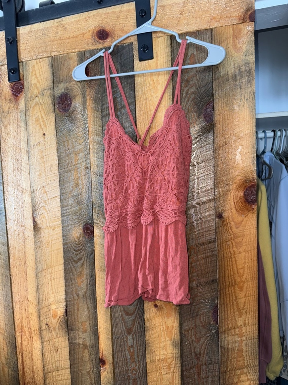 Maurices Lace Bust Tank Top in Dusty Rose